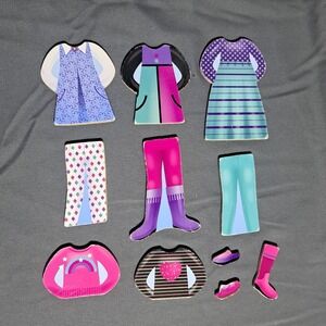 Melissa & Doug Magnetic Doll Replacement Pieces Dresses‎ Pants Shirts Shoes Wood
